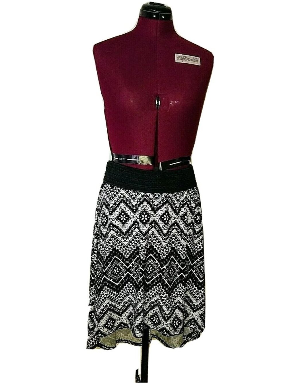 No Boundaries Skirt XL Women Multicolor Hi-Low Elastic Waist Boho Flowy Summer